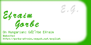efraim gorbe business card